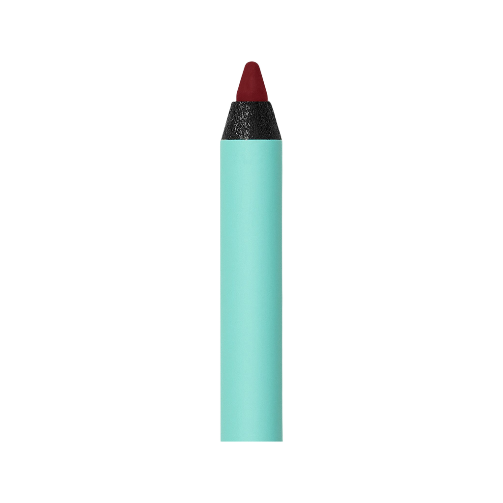 A single red crayon against a white background.