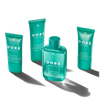 Set of Dore skincare products including a bottle and three tubes on a white background