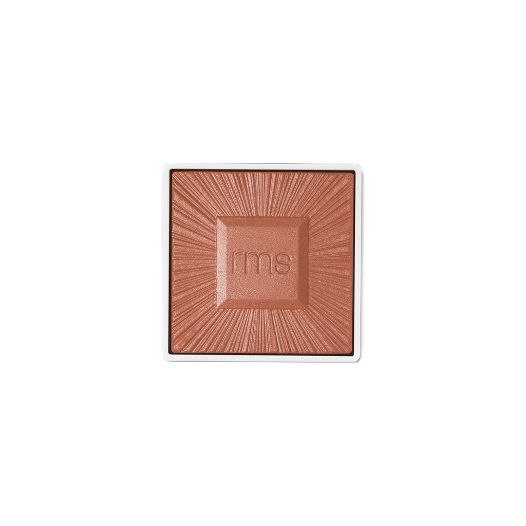 Single square-shaped pressed powder compact with branding on the surface.
