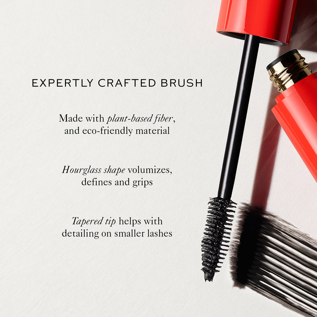 Luxury mascara with an expertly crafted brush designed for volumizing and defining lashes.
