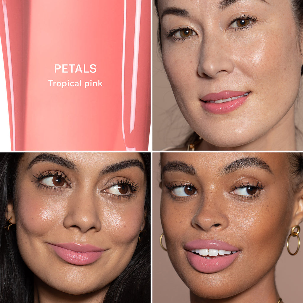 PETALS GRID.Lips instantly feel fuller, smoother and softer with a natural, glossy sheen that blends to a wash of color.