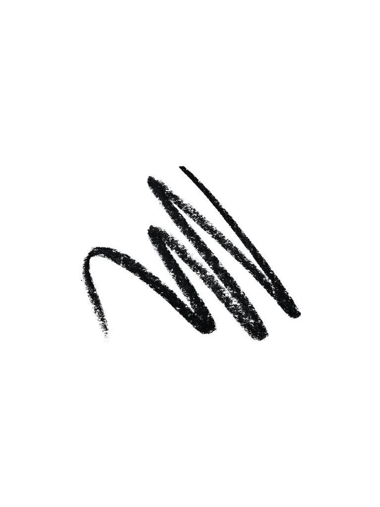 Shade swatch BLACK 01: Deep black with a matte finish - this classic kajal and eyeliner uncompromisingly accentuates every eye color. The look: mysterious.
