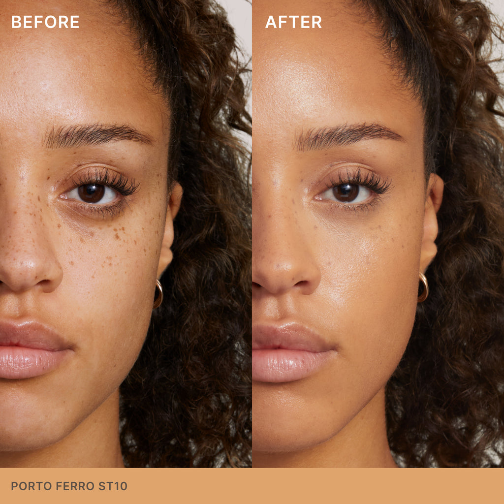 A clean skin tint with light, dewy coverage, mineral SPF, and active levels of skincare ingredients