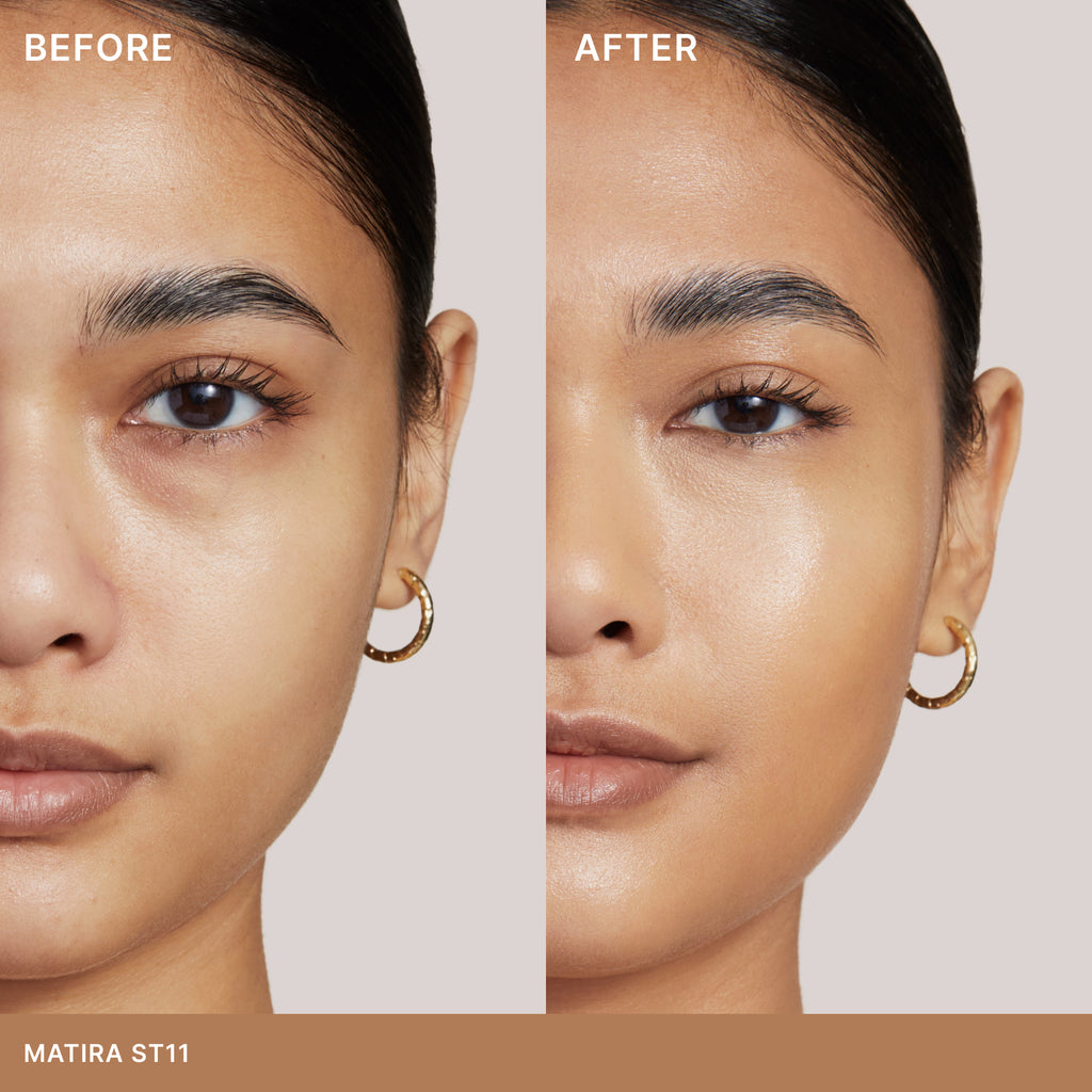 A clean skin tint with light, dewy coverage, mineral SPF, and active levels of skincare ingredients