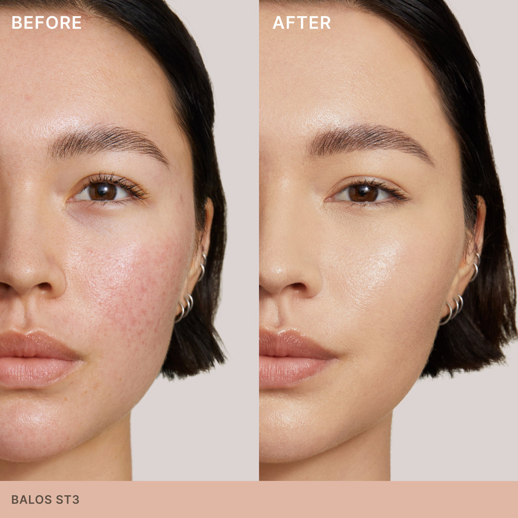 A clean skin tint with light, dewy coverage, mineral SPF, and active levels of skincare ingredients