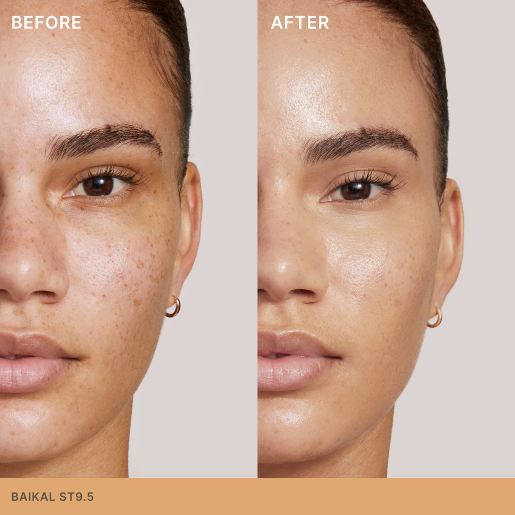 A clean skin tint with light, dewy coverage, mineral SPF, and active levels of skincare ingredients