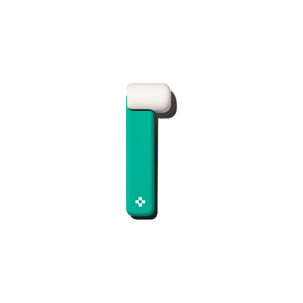 A digital illustration of an asthma inhaler.