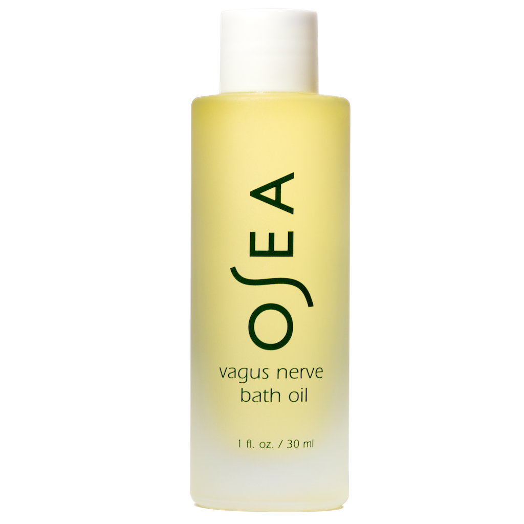 A bottle of osea vagus nerve bath oil, 1 fl. oz. / 30 ml.