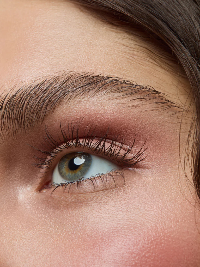 Model showing CLEAR 02: Clear, without colour pigments and with a silky sheen, this reflective shade creates a