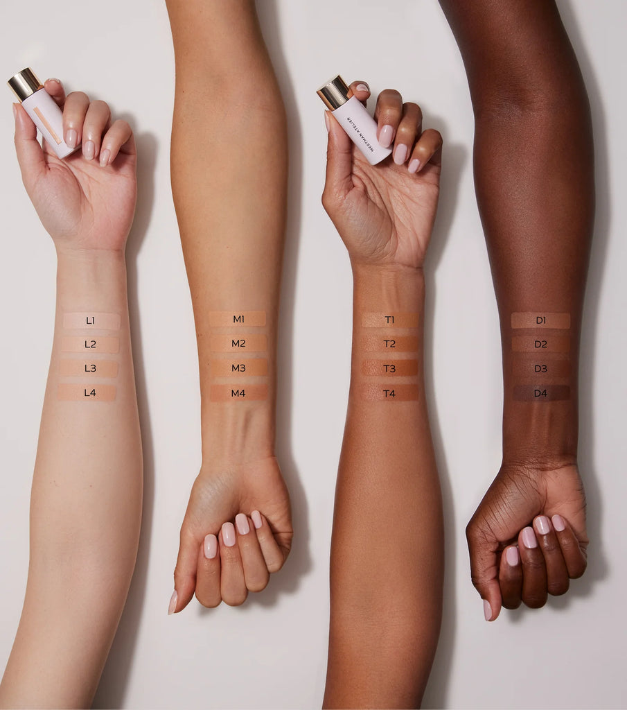 SHADE SWATCH.Coverage that brightens, blurs and sets in seconds. Airy, supernatural finish.