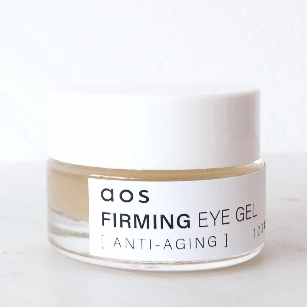 Container of anti-aging firming eye gel.
