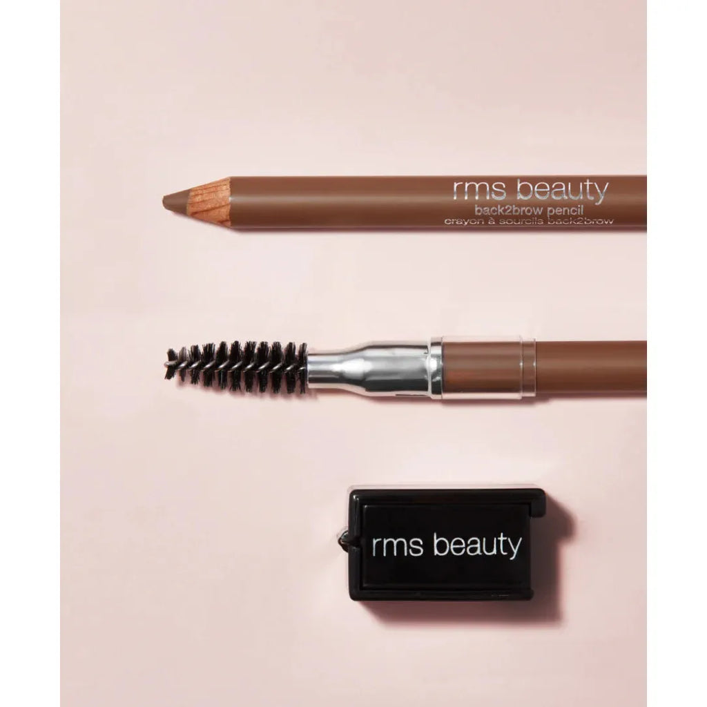 Eyebrow pencil with brush and sharpener from rms beauty.