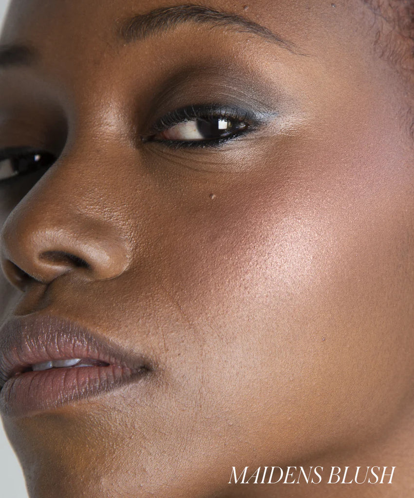 Model wearing shade Maidens Blush