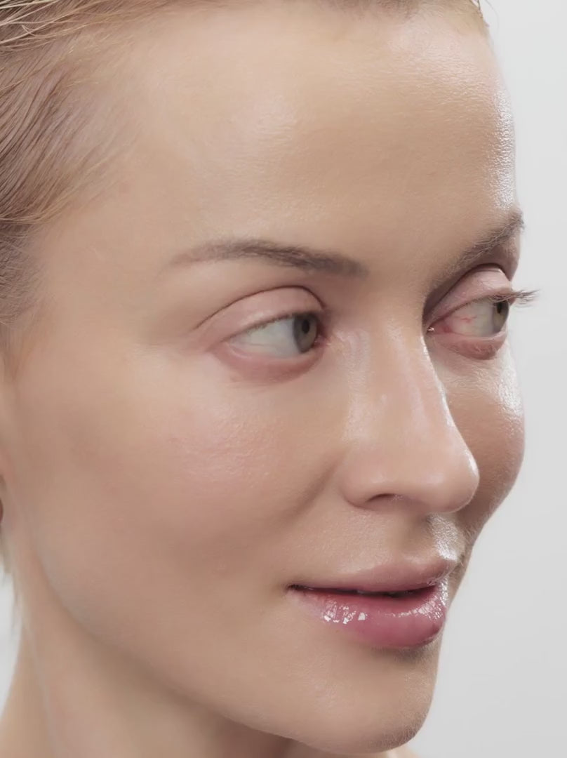 Model Applying LIGHT FAIR 01: Very light, neutral-warm ivory provides a soft-focus finish with buildable coverage in a soft-creamy stick. Ideal for very light skin types, it blends effortlessly into the skin, conceals redness, smoothes fine lines and offers a light, velvety feel.
