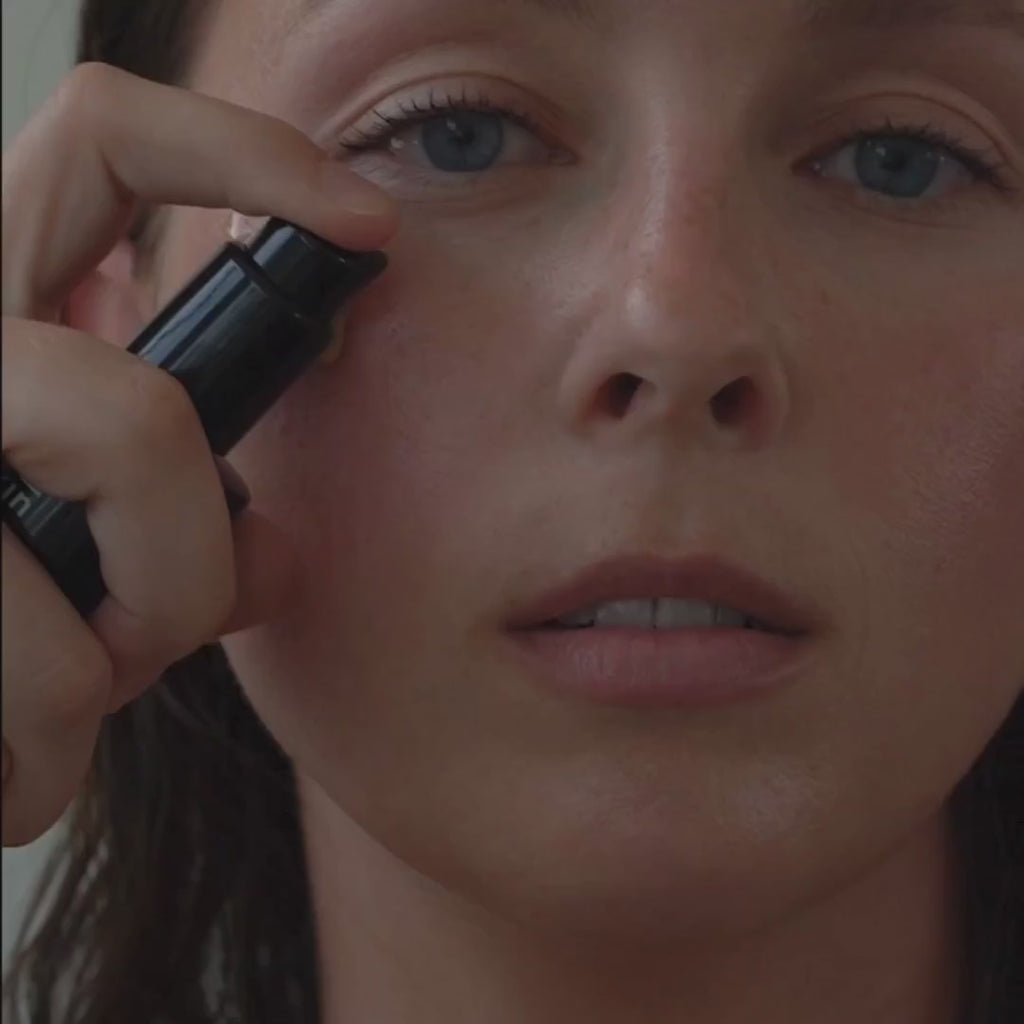 video of a person applying Berlin Skin carrot seed serum 