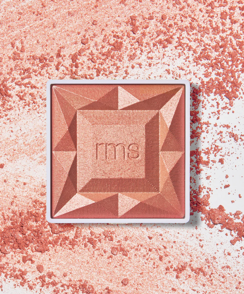 Crystal Slipper Compact blush shade refill with geometric pattern by rms beauty.