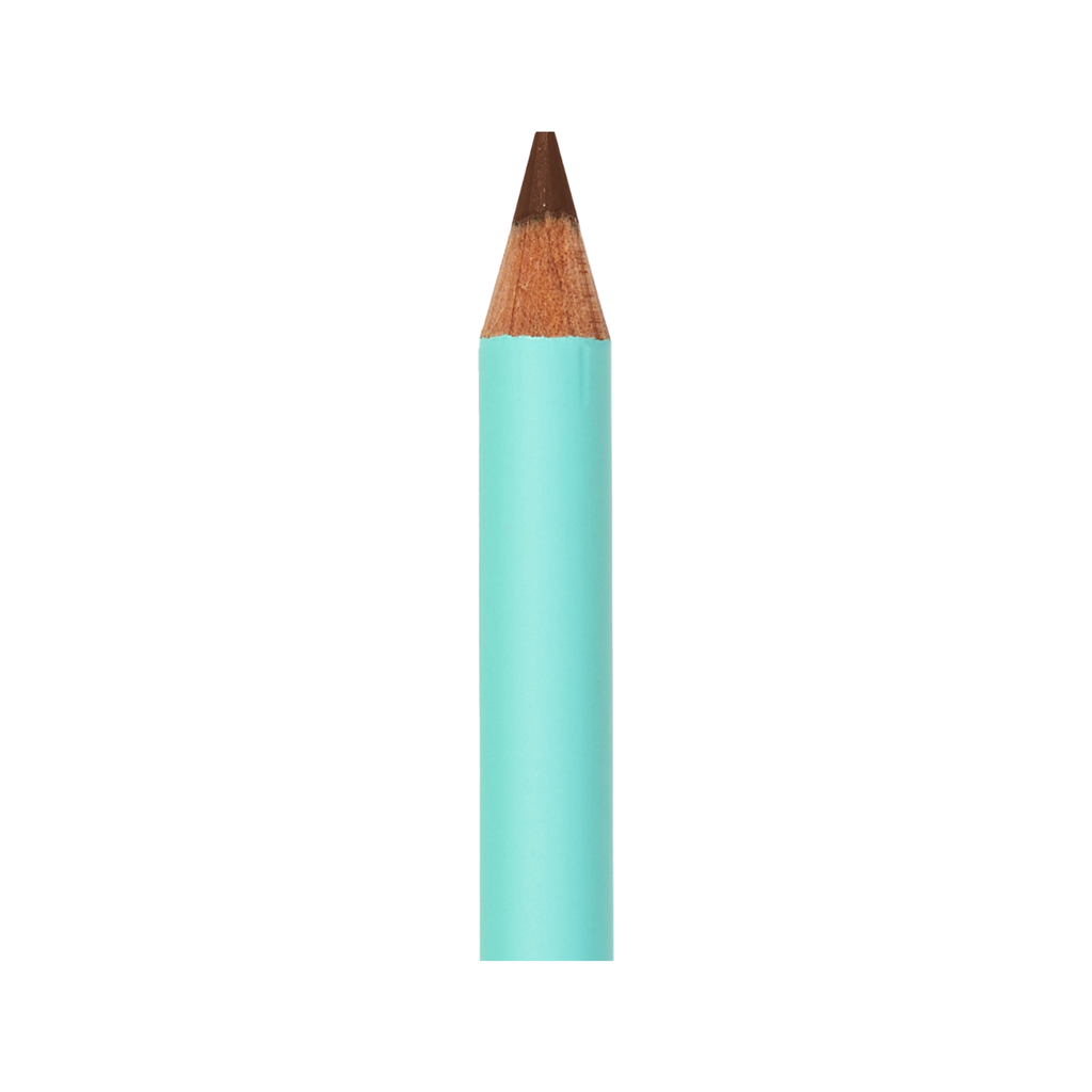 A single teal-colored pencil with a sharp point, isolated on a white background.