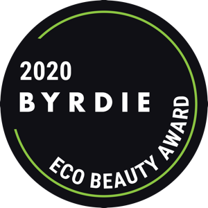 2020 byrdie eco beauty award badge.