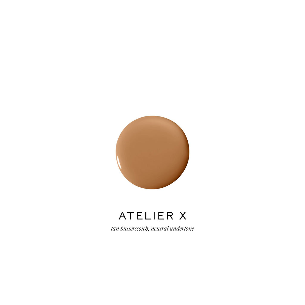 A swatch of tan butterscotch foundation with a neutral undertone from atelier x.