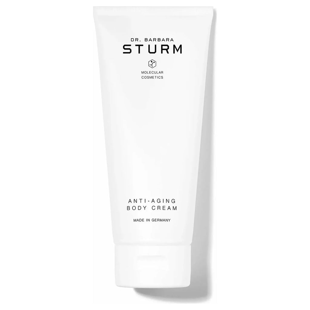 A tube of dr. barbara sturm anti-aging body cream.