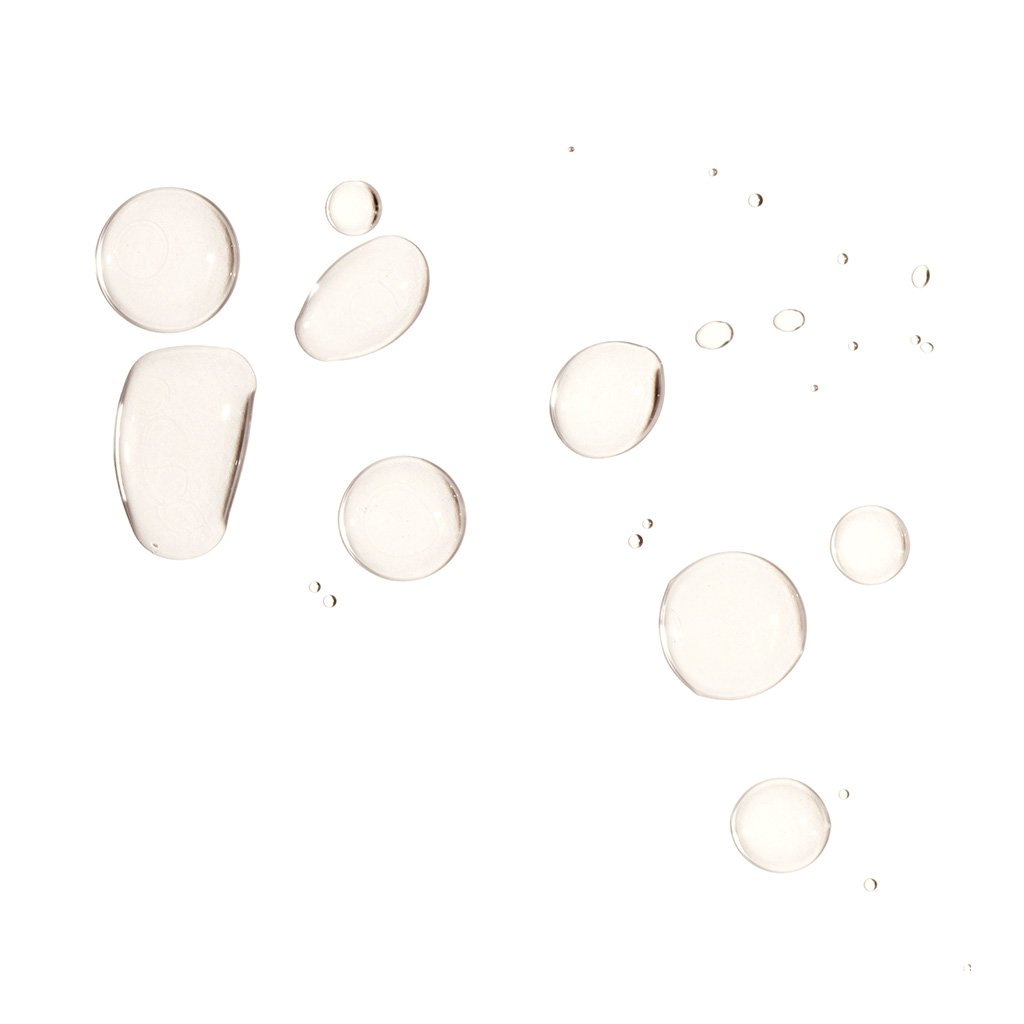 Water droplets isolated on a white background.