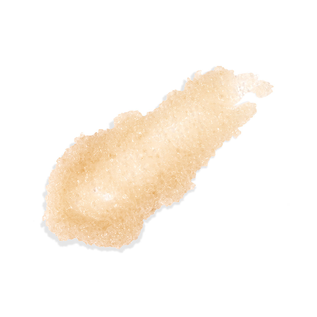 A dollop of transparent gel substance against a white background.