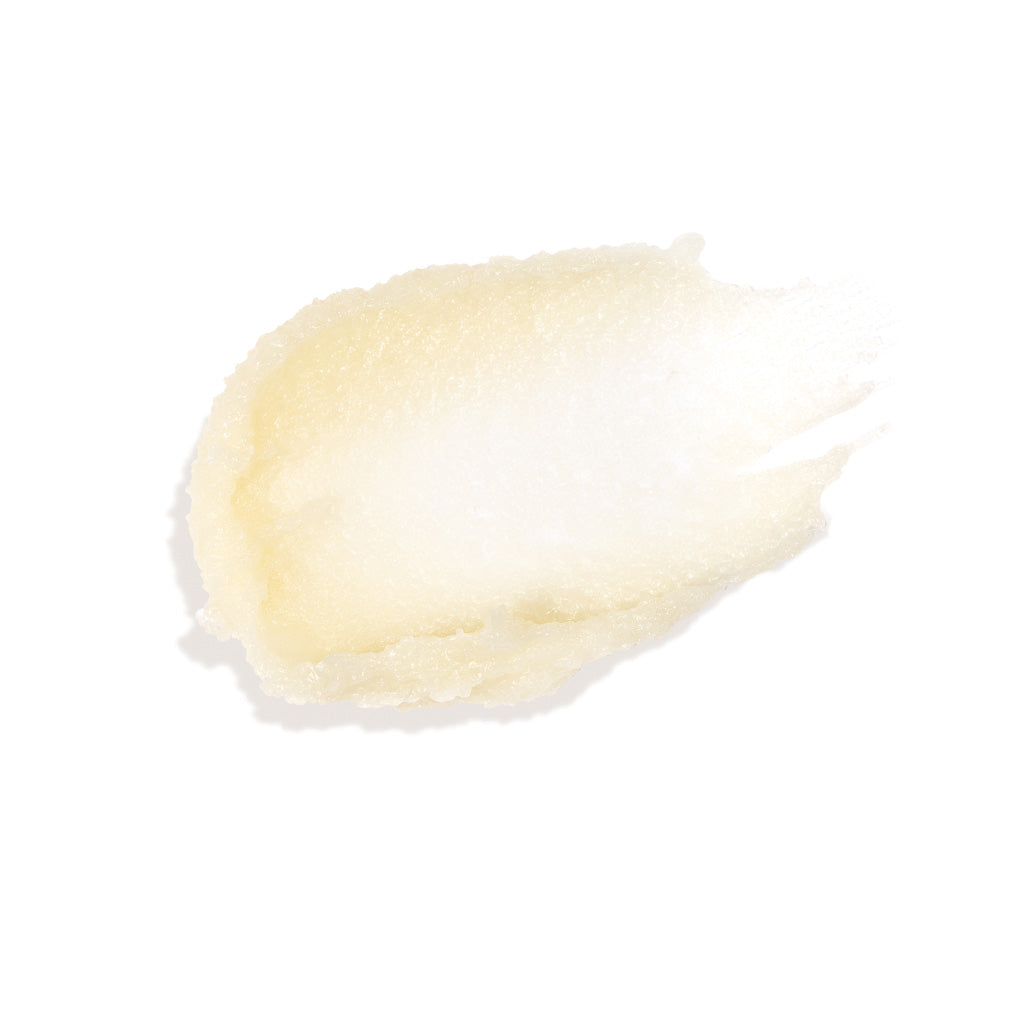 A dollop of creamy substance, possibly a skincare product or food condiment, isolated on a white background.