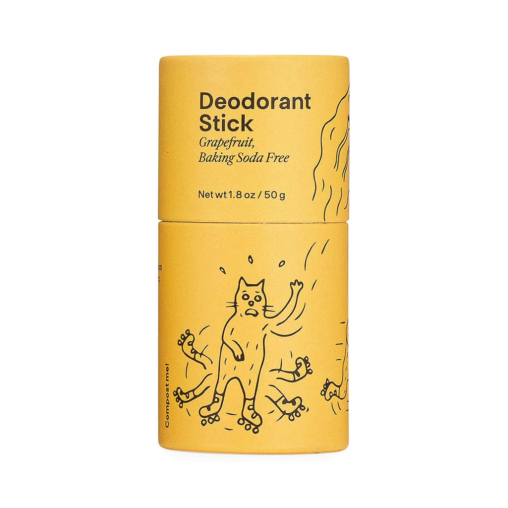 Natural grapefruit-scented deodorant stick, baking soda free, 1.8 oz (50 g) packaging.