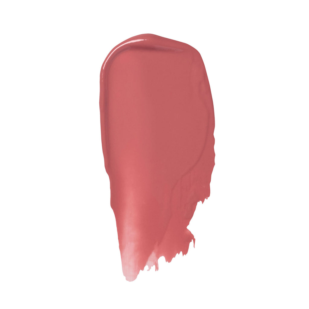 A smear of pink lipstick.
