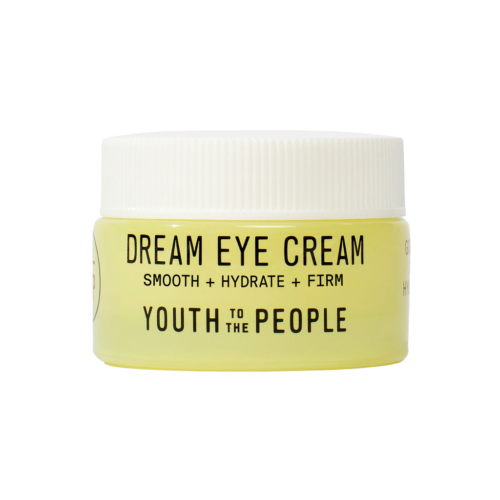 A jar of dream eye cream by youth to the people.
