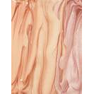 Abstract pastel painting with flowing forms in shades of pink and beige.