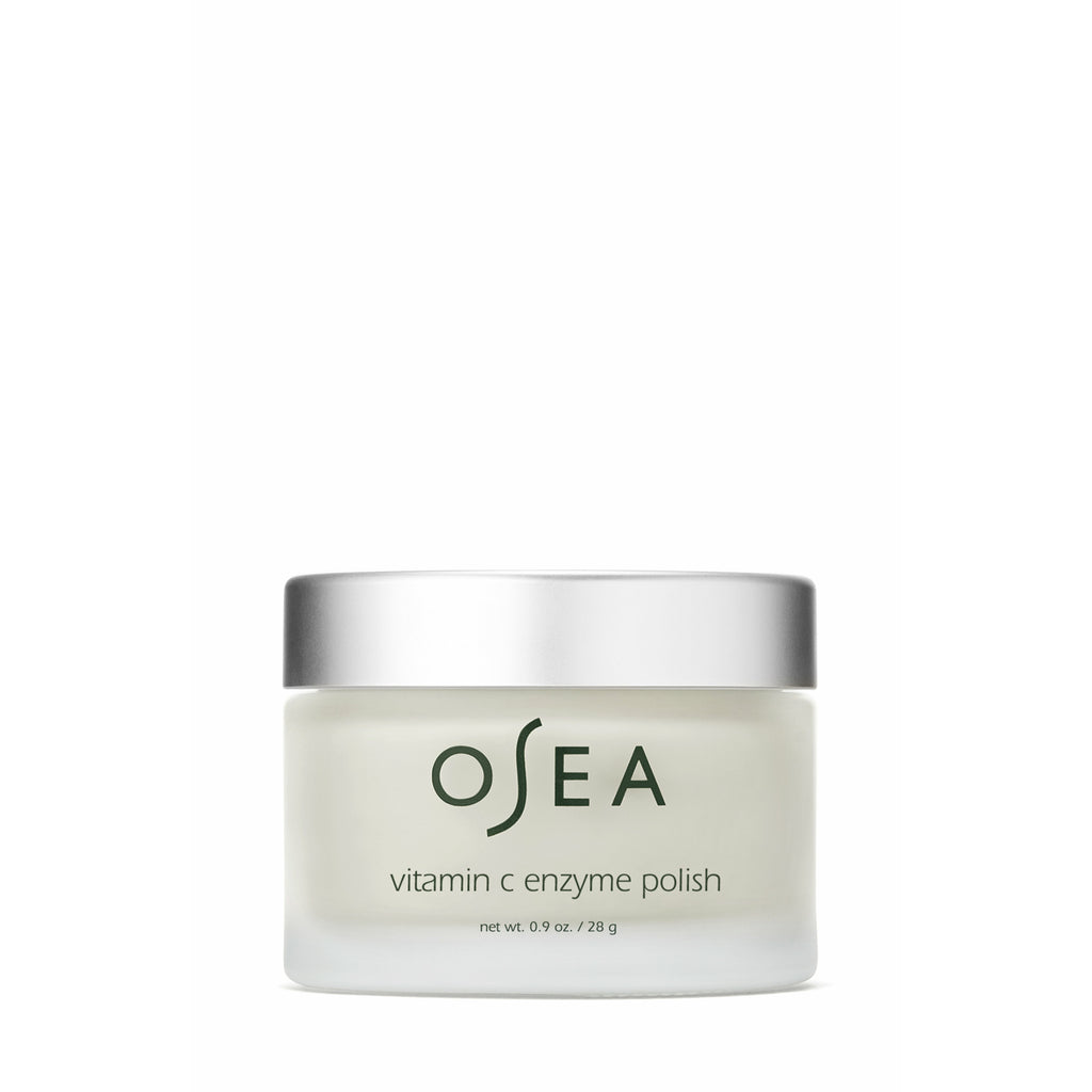 Container of osea vitamin c enzyme polish skincare product.