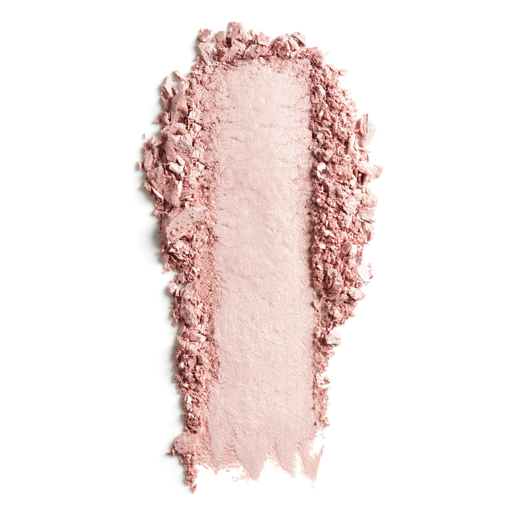 Swatch of crushed pink eyeshadow against a white background.