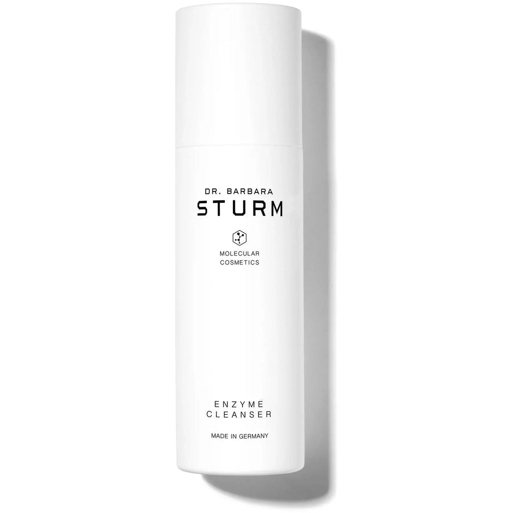 A bottle of dr. barbara sturm enzyme cleanser from the molecular cosmetics line.