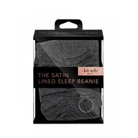 Satin-lined sleep beanie packaging.